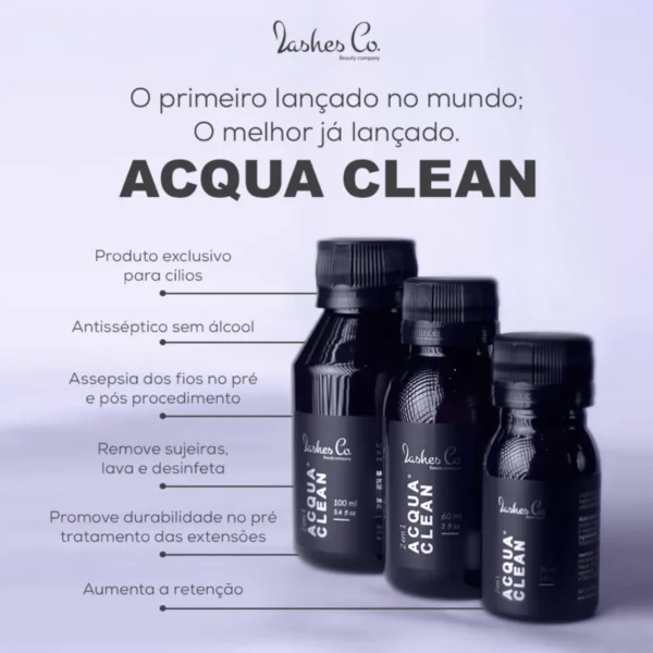Acqua Clean Solução De Limpeza Para Cílios Lashes Co - Imagem 2