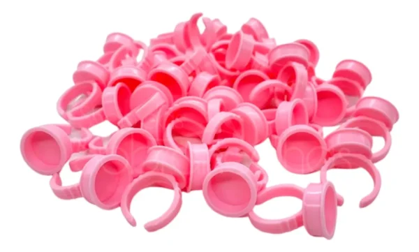 Anel Batoque Para Pigmentos - Rosa C/ 100 uni