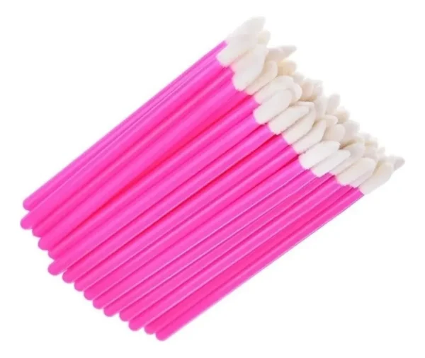 Kit Aplicador Pincel Descartável Batom Gloss Limpeza Cílios Cor Preto - Imagem 2