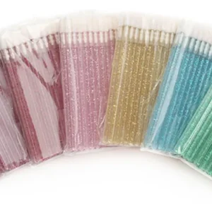 Kit Aplicador Pincel Descartável Batom Gloss Limpeza Cílios Cor Preto