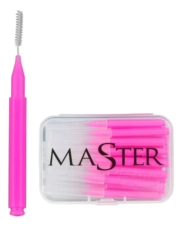 Kit 30 Escovinhas Master Para Brow Lamination E Lash Lifting Cor Rosa