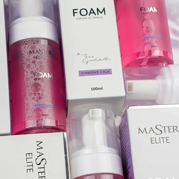 Espuma Limpeza Foam Limpeza Cílios Sobrancelha Master Elite - Imagem 2