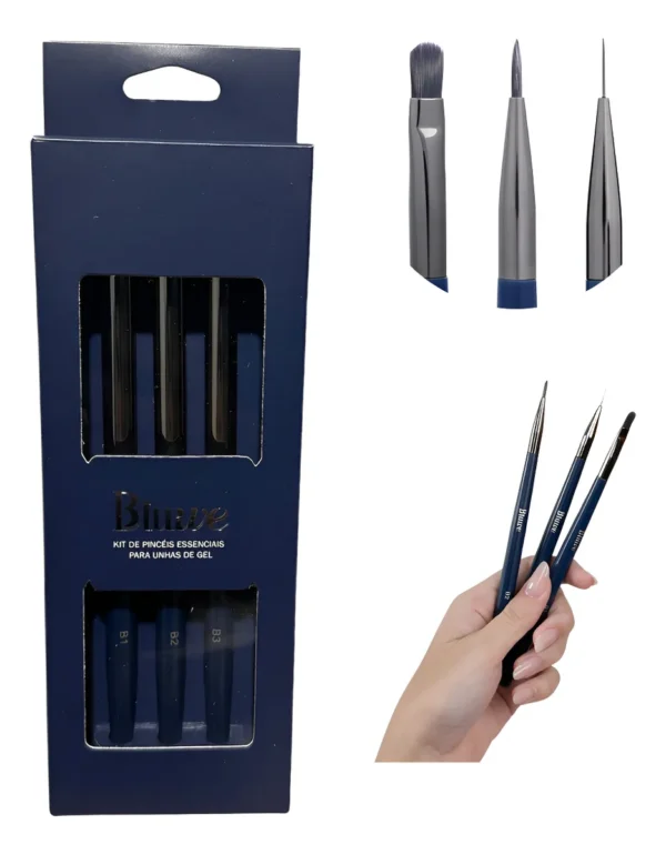 Kit 3 Pinceis - Bluwe