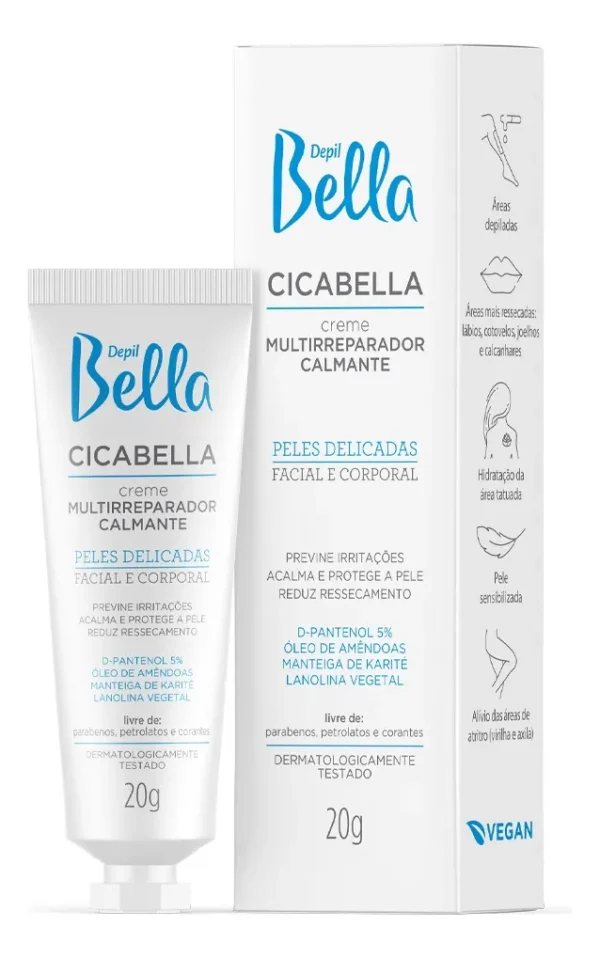 Creme multirreparador calmante Depil Bella 20g