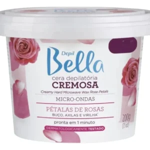 Cera depilatória cremosa pétalas de rosas 200g Depil Bella