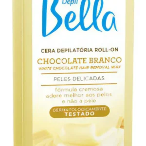 Cera depilatória roll-on deo chocolate branco 100g
