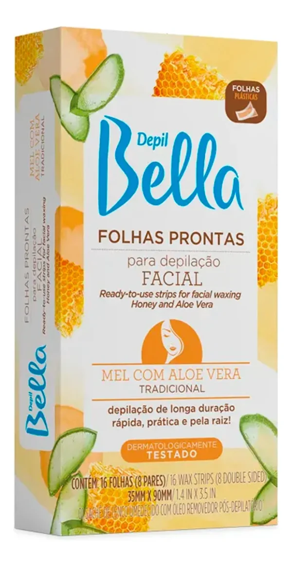 Folhas para depilação Depil Bella mel com aloe vera