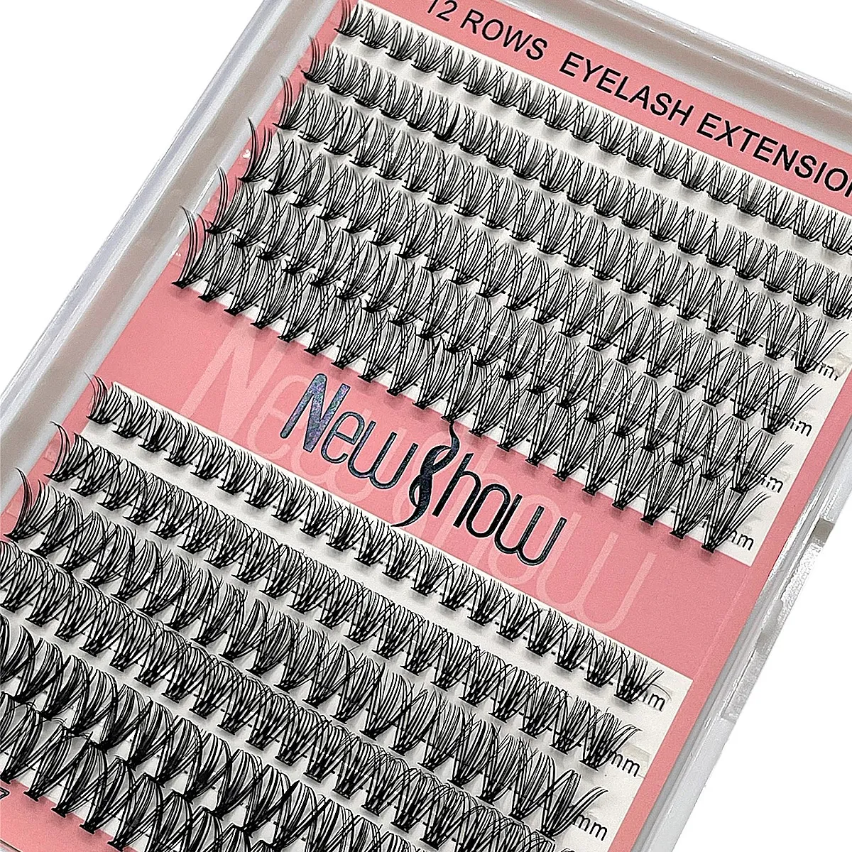 Cílios New Show 12 Linhas Tufo Lash 30+40p Mix 9-14 Preto D 9.14 Mm 0.07 Mm - Imagem 2